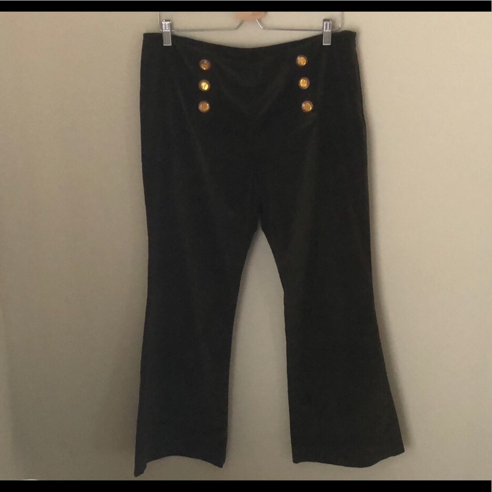 Tory Burch hunter green flare pants sz 12